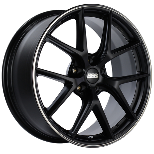 Black center, Polished stainless steel rim protector.